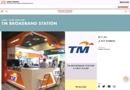 
                            13. TM Broadband Station - Shop View - Sunway Pyramid