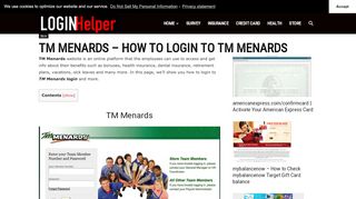 
                            6. TM Menards | Access TM Menards & TM Menards Login