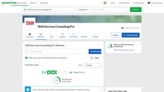 
                            4. T&M Services Consulting Pvt Reviews | Glassdoor.co.in
