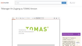 
                            7. TManager Ihr Zugang zu TOMAS Version - PDF - DocPlayer.org