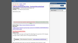 
                            12. TMB Pay Electricity Bill Online : Tamilnad Mercantile Bank – www ...