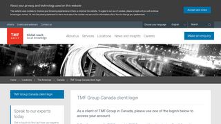 
                            5. TMF Group Canada client login