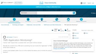 
                            7. TMS Application Monitoring? - Cisco Community