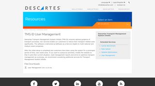 
                            5. TMS ID User Management | Descartes