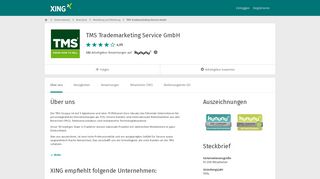 
                            8. TMS Trademarketing Service GmbH als Arbeitgeber | XING ...