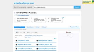 
                            8. tms.deposita.co.za at Website Informer. Visit Tms Deposita.