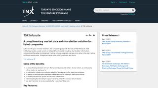 
                            6. TMX TSX | TSXV - TSX Infosuite - TSX Venture Exchange
