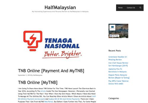 
                            11. TNB Online [Payment And myTNB] • HalfMalaysian