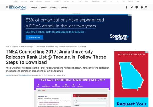 
                            9. TNEA Counselling 2017: Anna University Releases Rank List @ Tnea ...