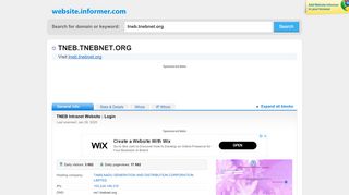 
                            10. tneb.tnebnet.org at WI. TNEB Intranet Website : Login - Website Informer