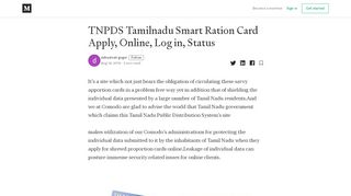 
                            3. TNPDS Tamilnadu Smart Ration Card Apply, Online, Log in ...