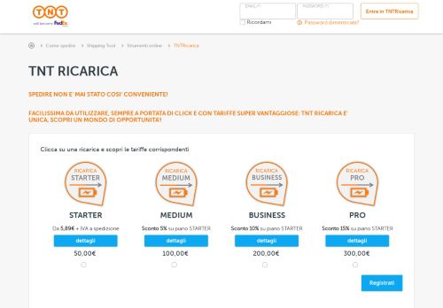 
                            1. TNT RICARICA | TNT - myTNT