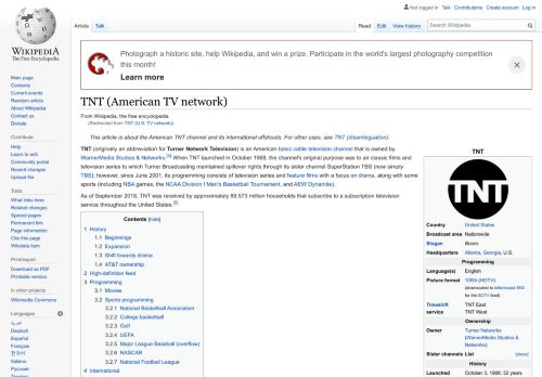 
                            9. TNT (U.S. TV network) - Wikipedia