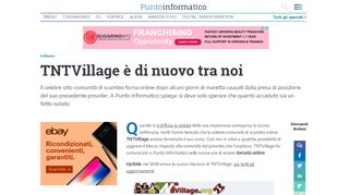 
                            6. TNTVillage è di nuovo tra noi | Punto Informatico