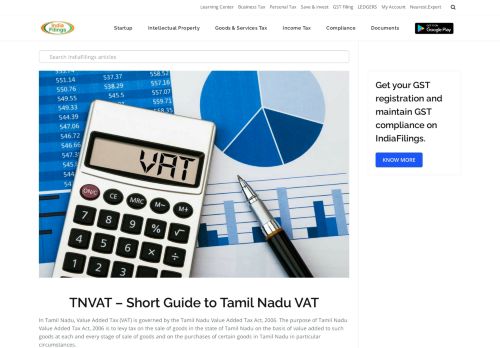 
                            11. TNVAT - Short Guide to Tamil Nadu VAT - IndiaFilings - Learning Centre