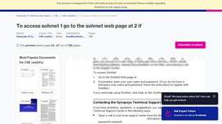 
                            13. To access SolvNet 1 Go to the SolvNet Web page at 2 If - ...