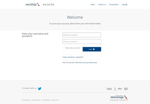 
                            6. To access your account, please enter your ... - Aviator Mastercard