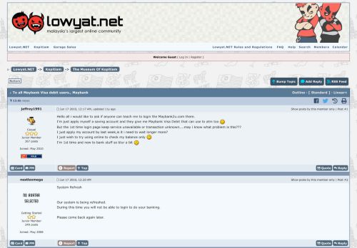 
                            7. To all Maybank Visa debit users. - Lowyat Forum - Lowyat.NET