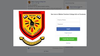 
                            5. TO ALL STUDENTS: REGISTER ON THE WEB... - Mkoba Teachers ...