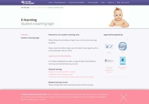
                            11. To Baby and Beyond - Student e-learning login