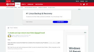 
                            7. To disable auto login network share folders [Solved] - Ccm.net
