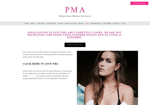
                            3. TO Join PMA - Join — PROMOTIONAL MODELS AUSTRALIA