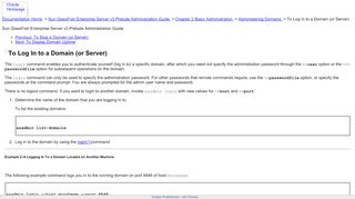 
                            1. To Log In to a Domain (or Server) (Sun GlassFish Enterprise Server v3 ...