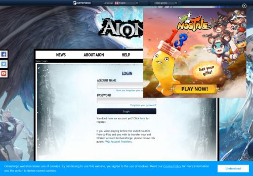 
                            1. To Login - Gameforge Aion