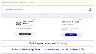 
                            13. To run a shell script in remote server from windows batch file ...