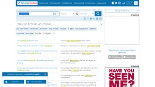 
                            6. to sign up - Traduction en français - exemples anglais | Reverso ...