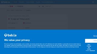 
                            4. to sign up - Türkçe Çeviri – bab.la İngilizce-Türkçe Sözlük