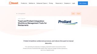 
                            10. Toast and Proliant Integration | Toast POS