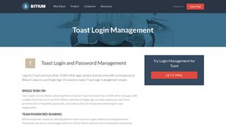 
                            12. Toast Login Management - Team Password Manager - Bitium