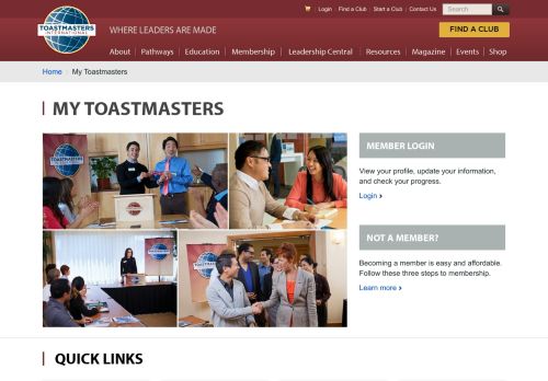 
                            4. Toastmasters International -My Toastmasters