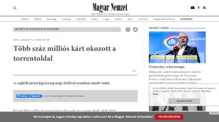 
                            1. Több száz milliós kárt okozott a torrentoldal | Magyar Nemzet