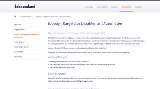 
                            5. tobpay - Bargeldlos bezahlen am Automaten: Tobaccoland