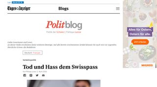 
                            10. Tod und Hass dem Swisspass | Politblog - Blogs - Tagesanzeiger