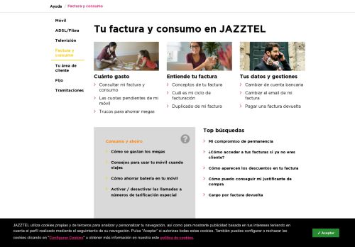 
                            3. Toda la información sobre factura y consumo en Jazztel - Ayuda Jazztel