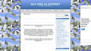 
                            4. TODAY ADZ | MAY PERA SA INTERNET