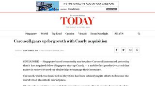 
                            10. TODAYonline | Carousell gears up for growth with Caarly acquisition