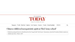 
                            13. TODAYonline | Chinese children learn patriotic spirit at 'Red Army ...