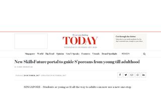 
                            8. TODAYonline | New SkillsFuture portal to guide S'poreans from young ...