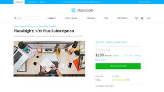 
                            7. Today's Deal on Pluralsight: 1-Yr Plus Subscription | StackSocial