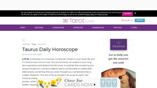 
                            10. Today's Free Taurus Daily Horoscope from Tarot.com