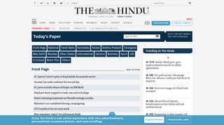 
                            2. Today's Paper News, Breaking News, Top headlines - The Hindu