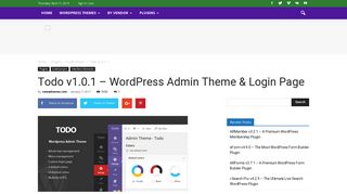
                            2. Todo v1.0.1 – WordPress Admin Theme & Login Page - vestathemes ...