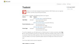 
                            12. Todoist - Connectors | Microsoft Docs