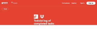 
                            12. Todoist log of completed tasks - IFTTT
