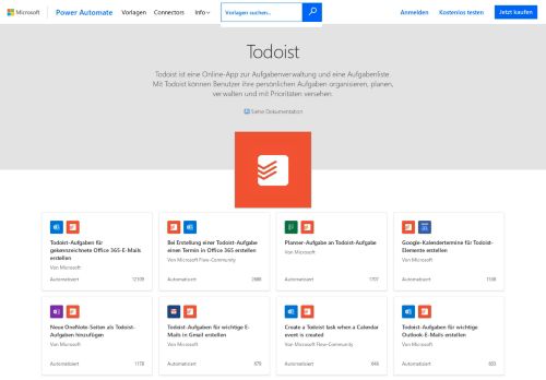 
                            12. Todoist | Microsoft Flow