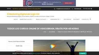 
                            8. Todos los cursos online de video2brain, GRATIS por 48 horas